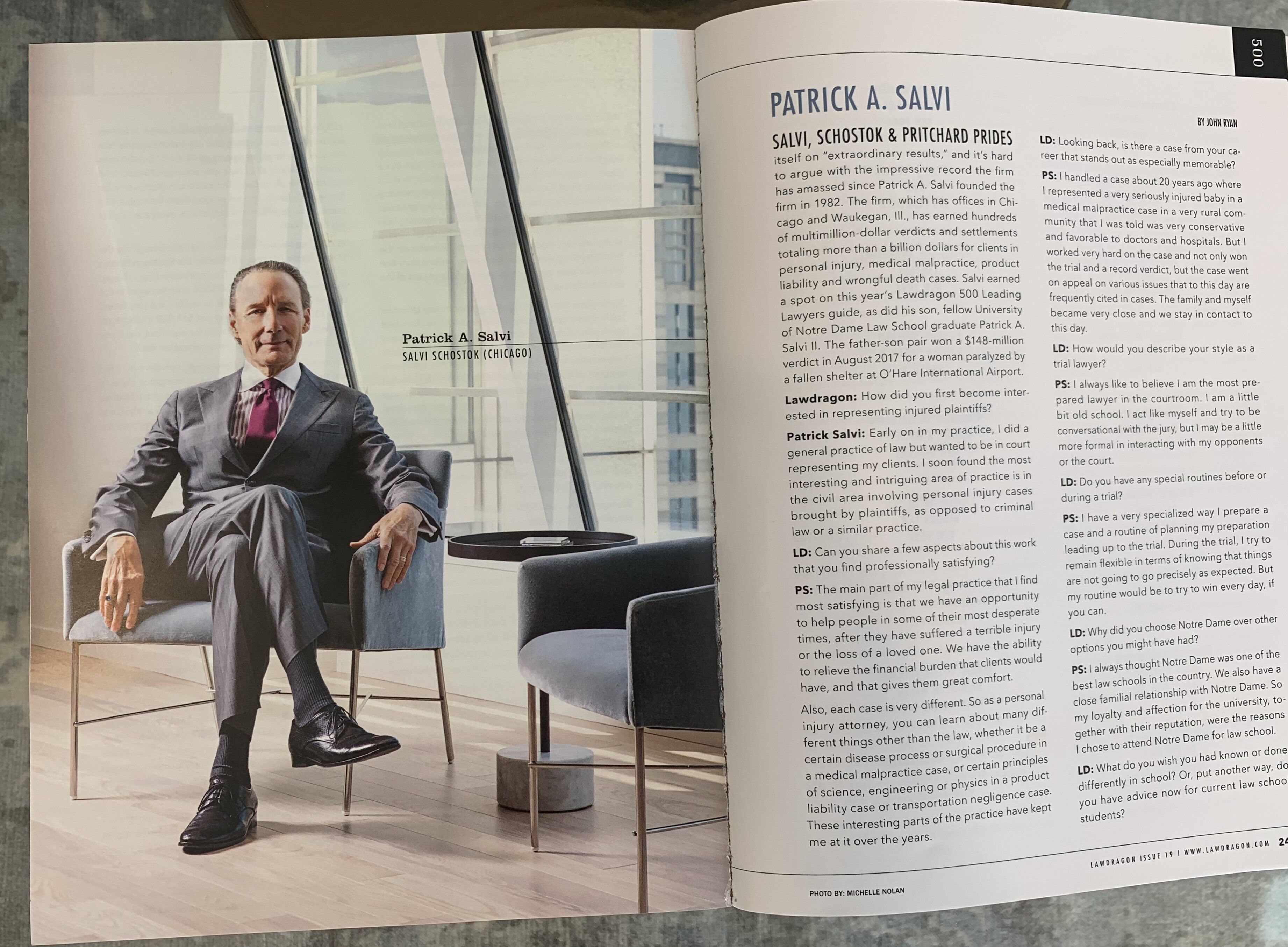 Patrick A. Salvi Lawdragon 500 Leading Lawyers in America